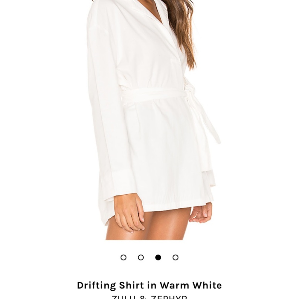 Zulu and Zephyr white wrap tunic